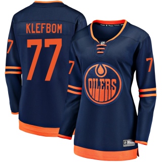 Women's Oscar Klefbom Edmonton Oilers Fanatics Branded Alternate 2018/19 Jersey - Breakaway Navy