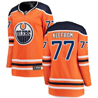 Women's Oscar Klefbom Edmonton Oilers Fanatics Branded r Home Breakaway Jersey - Authentic Orange