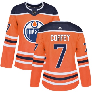 Women's Paul Coffey Edmonton Oilers Adidas Home Jersey - Authentic Orange