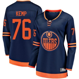 Women's Philip Kemp Edmonton Oilers Fanatics Branded Alternate 2018/19 Jersey - Breakaway Navy