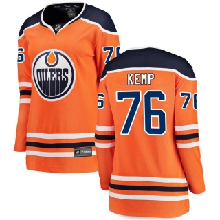 Women's Philip Kemp Edmonton Oilers Fanatics Branded Home Jersey - Breakaway Orange