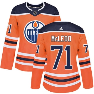 Women's Ryan McLeod Edmonton Oilers Adidas r Home Jersey - Authentic Orange