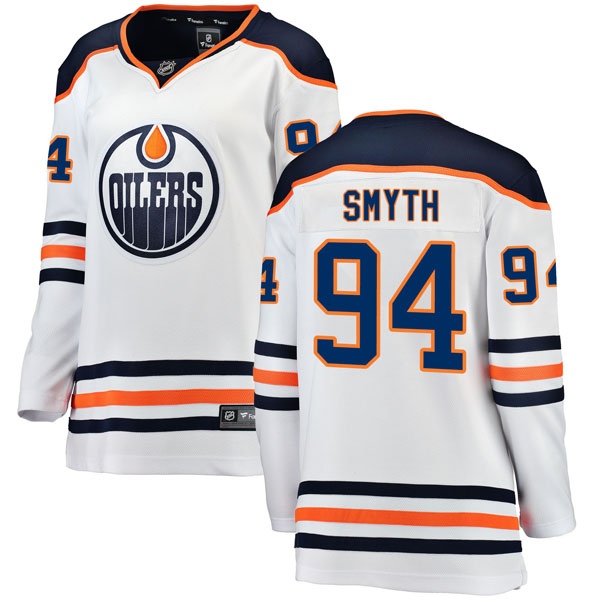 Women's Ryan Smyth Edmonton Oilers Fanatics Branded Away Breakaway Jersey - Authentic White