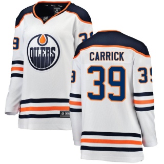 Women's Sam Carrick Edmonton Oilers Fanatics Branded Away Jersey - Breakaway White