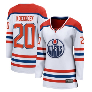 Women's Slater Koekkoek Edmonton Oilers Fanatics Branded 2020/21 Special Edition Jersey - Breakaway White
