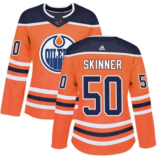 Women's Stuart Skinner Edmonton Oilers Adidas ized r Home Jersey - Authentic Orange