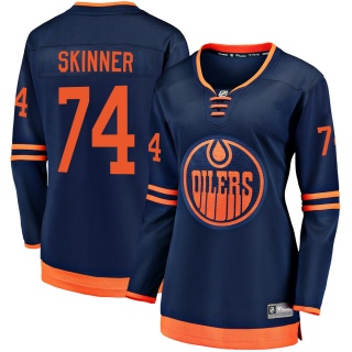 Women's Stuart Skinner Edmonton Oilers Fanatics Branded Alternate 2018/19 Jersey - Breakaway Navy
