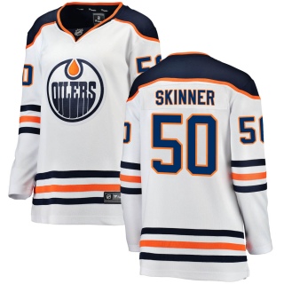 Women's Stuart Skinner Edmonton Oilers Fanatics Branded ized Away Jersey - Breakaway White