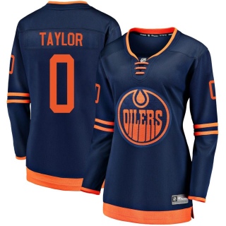 Women's Ty Taylor Edmonton Oilers Fanatics Branded Alternate 2018/19 Jersey - Breakaway Navy
