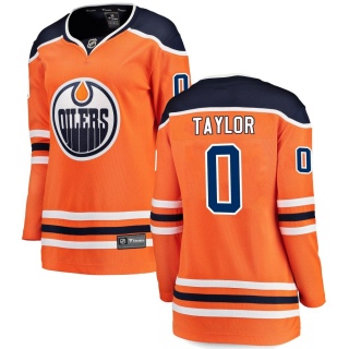 Women's Ty Taylor Edmonton Oilers Fanatics Branded Home Jersey - Breakaway Orange