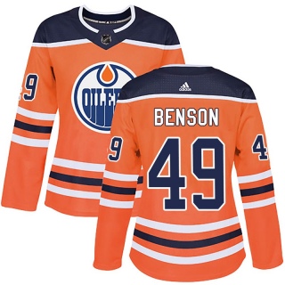 Women's Tyler Benson Edmonton Oilers Adidas r Home Jersey - Authentic Orange
