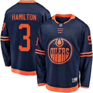 Youth Al Hamilton Edmonton Oilers Fanatics Branded Alternate 2018/19 Jersey - Breakaway Navy