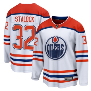 Youth Alex Stalock Edmonton Oilers Fanatics Branded 2020/21 Special Edition Jersey - Breakaway White