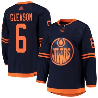 Youth Ben Gleason Edmonton Oilers Adidas Alternate Primegreen Pro Jersey - Authentic Navy