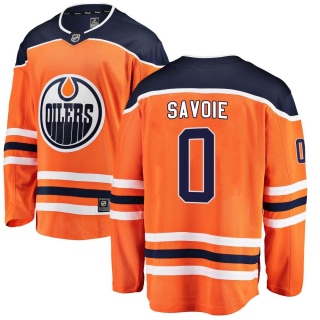 Youth Carter Savoie Edmonton Oilers Fanatics Branded Home Jersey - Breakaway Orange