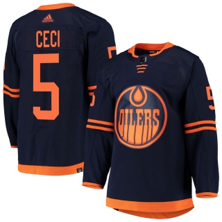 Youth Cody Ceci Edmonton Oilers Adidas Alternate Primegreen Pro Jersey - Authentic Navy