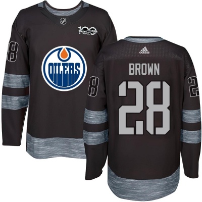 Youth Connor Brown Edmonton Oilers 1917- 100th Anniversary Jersey - Authentic Black