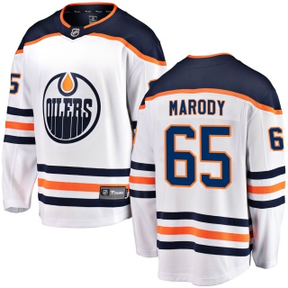 Youth Cooper Marody Edmonton Oilers Fanatics Branded Away Jersey - Breakaway White