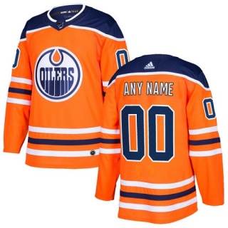 Youth Custom Edmonton Oilers Adidas Home Jersey - Authentic Orange