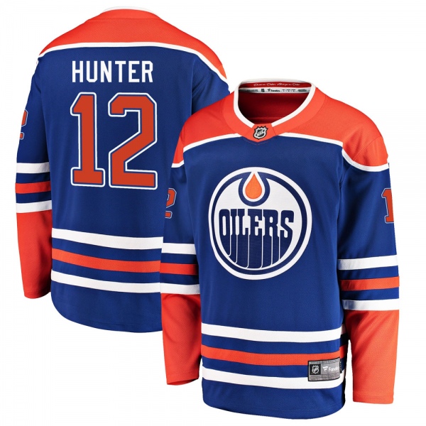Youth Dave Hunter Edmonton Oilers Fanatics Branded Alternate Jersey - Breakaway Royal