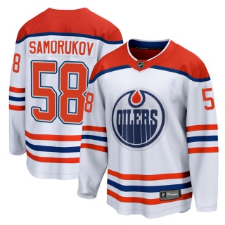 Youth Dmitri Samorukov Edmonton Oilers Fanatics Branded 2020/21 Special Edition Jersey - Breakaway White