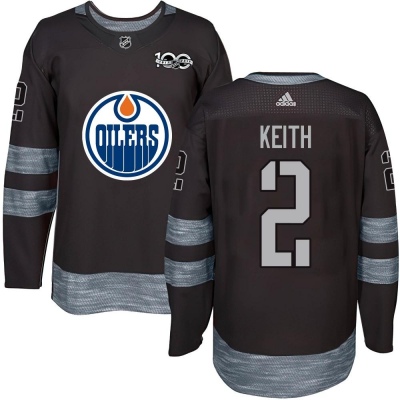 Youth Duncan Keith Edmonton Oilers 1917- 100th Anniversary Jersey - Authentic Black