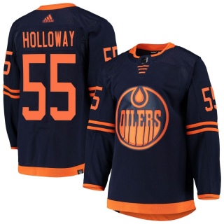 Youth Dylan Holloway Edmonton Oilers Adidas Alternate Primegreen Pro Jersey - Authentic Navy