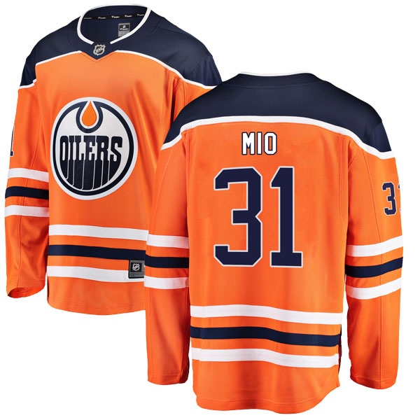 Youth Eddie Mio Edmonton Oilers Fanatics Branded r Home Breakaway Jersey - Authentic Orange