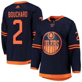 Youth Evan Bouchard Edmonton Oilers Adidas Alternate Primegreen Pro Jersey - Authentic Navy