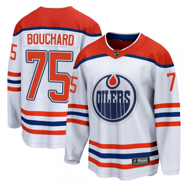 Youth Evan Bouchard Edmonton Oilers Fanatics Branded 2020/21 Special Edition Jersey - Breakaway White