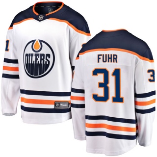 Youth Grant Fuhr Edmonton Oilers Fanatics Branded Away Breakaway Jersey - Authentic White