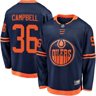 Youth Jack Campbell Edmonton Oilers Fanatics Branded Alternate 2018/19 Jersey - Breakaway Navy