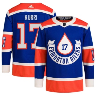 Youth Jari Kurri Edmonton Oilers Adidas 2023 Heritage Classic Primegreen Jersey - Authentic Royal