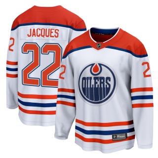 Youth Jean-Francois Jacques Edmonton Oilers Fanatics Branded 2020/21 Special Edition Jersey - Breakaway White
