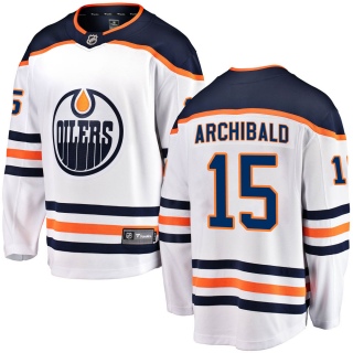 Youth Josh Archibald Edmonton Oilers Fanatics Branded Away Jersey - Breakaway White