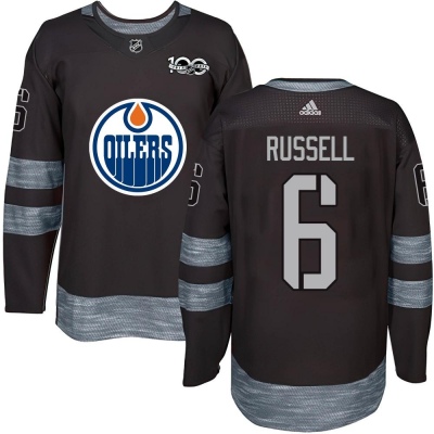 Youth Kris Russell Edmonton Oilers 1917- 100th Anniversary Jersey - Authentic Black