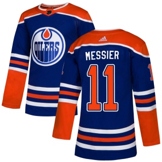 Youth Mark Messier Edmonton Oilers Adidas Alternate Jersey - Authentic Royal