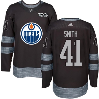 Youth Mike Smith Edmonton Oilers 1917- 100th Anniversary Jersey - Authentic Black
