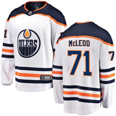 Youth Ryan McLeod Edmonton Oilers Fanatics Branded Away Jersey - Breakaway White