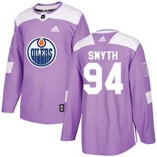 Youth Ryan Smyth Edmonton Oilers Adidas Fights Cancer Practice Jersey - Authentic Purple