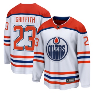 Youth Seth Griffith Edmonton Oilers Fanatics Branded 2020/21 Special Edition Jersey - Breakaway White
