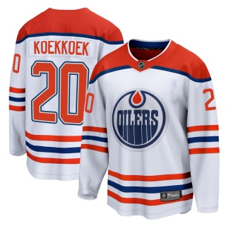Youth Slater Koekkoek Edmonton Oilers Fanatics Branded 2020/21 Special Edition Jersey - Breakaway White
