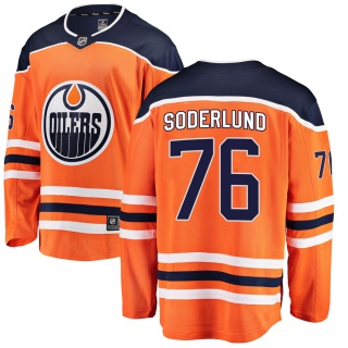 Youth Tim Soderlund Edmonton Oilers Fanatics Branded Home Jersey - Breakaway Orange