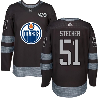 Youth Troy Stecher Edmonton Oilers 1917- 100th Anniversary Jersey - Authentic Black
