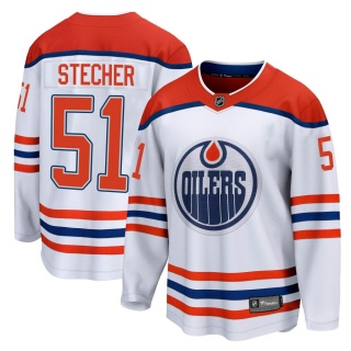 Youth Troy Stecher Edmonton Oilers Fanatics Branded 2020/21 Special Edition Jersey - Breakaway White