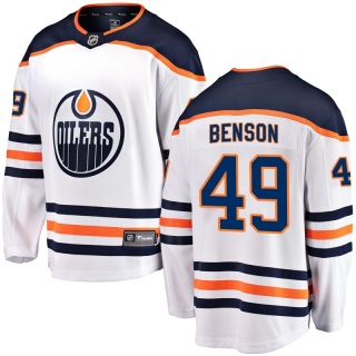 Youth Tyler Benson Edmonton Oilers Fanatics Branded Away Jersey - Breakaway White