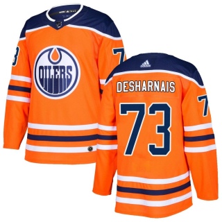 Youth Vincent Desharnais Edmonton Oilers Adidas r Home Jersey - Authentic Orange